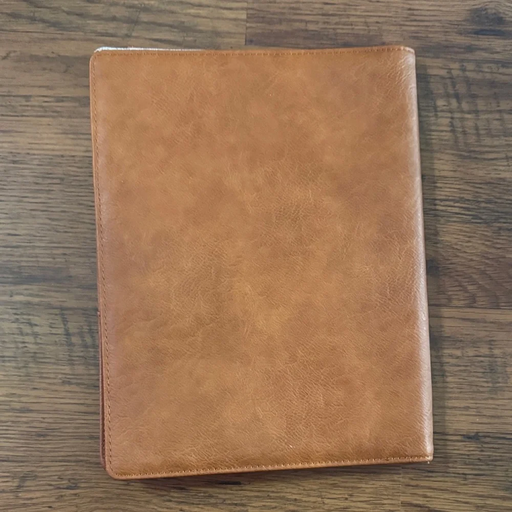 Professional Bluesky Tan Faux Leather Padfolio